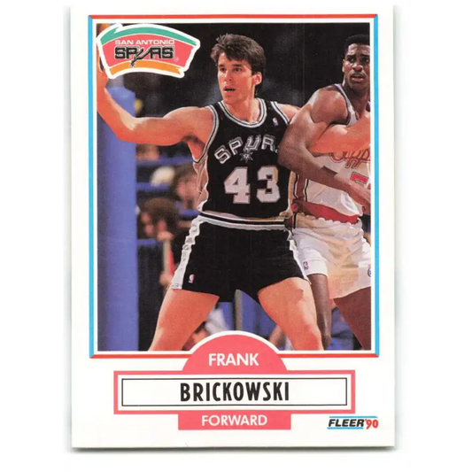 1990-91 Fleer #169 Frank Brickowski EX Excellent San Antonio Spurs Basketball Card