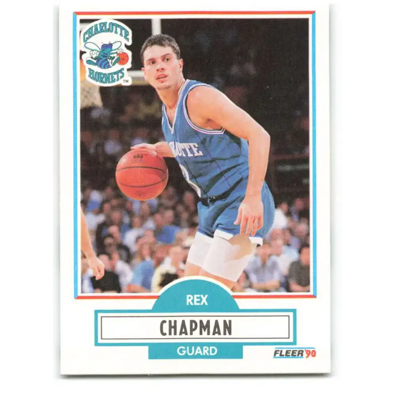1990-91 Fleer #17 Rex Chapman EX Excellent Charlotte Hornets Basketball Card - Basketball Card Single