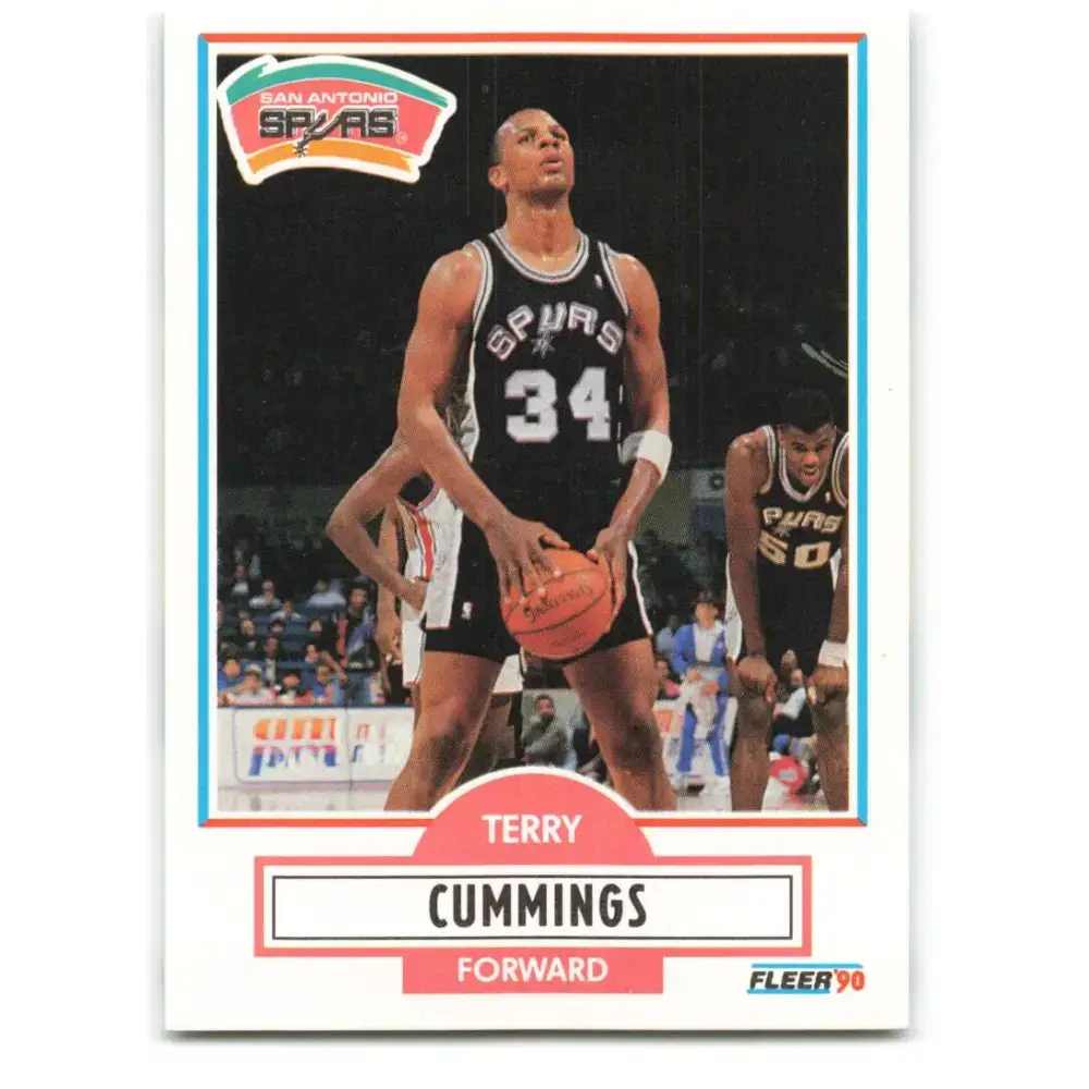 1990-91 Fleer #170 Terry Cummings EX Excellent San Antonio Spurs Basketball Card - Basketball Card Single