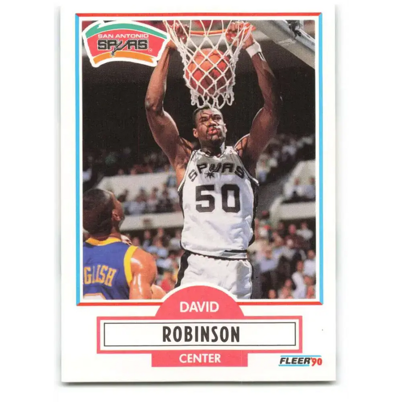1990-91 Fleer #172 David Robinson EX Excellent San Antonio Spurs Basketball Card - Basketball Card Single