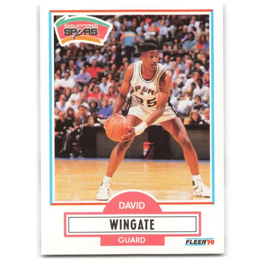 1990-91 Fleer #174 David Wingate EX Excellent San Antonio Spurs Basketball Card