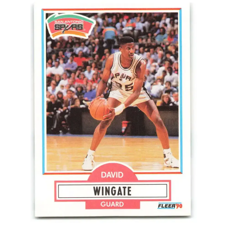 1990-91 Fleer #174 David Wingate EX Excellent San Antonio Spurs Basketball Card - Basketball Card Single