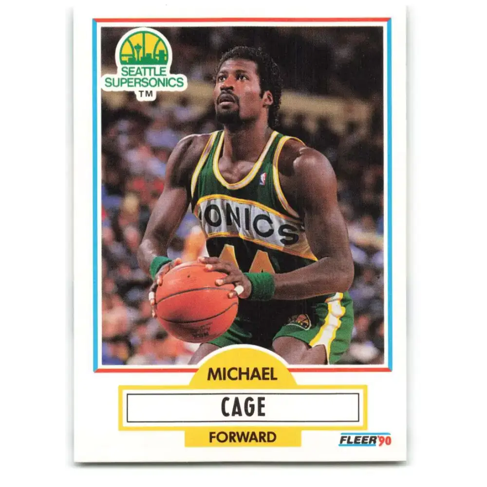 1990-91 Fleer #176 Michael Cage EX Excellent Seattle SuperSonics Basketball Card - Basketball Card Single