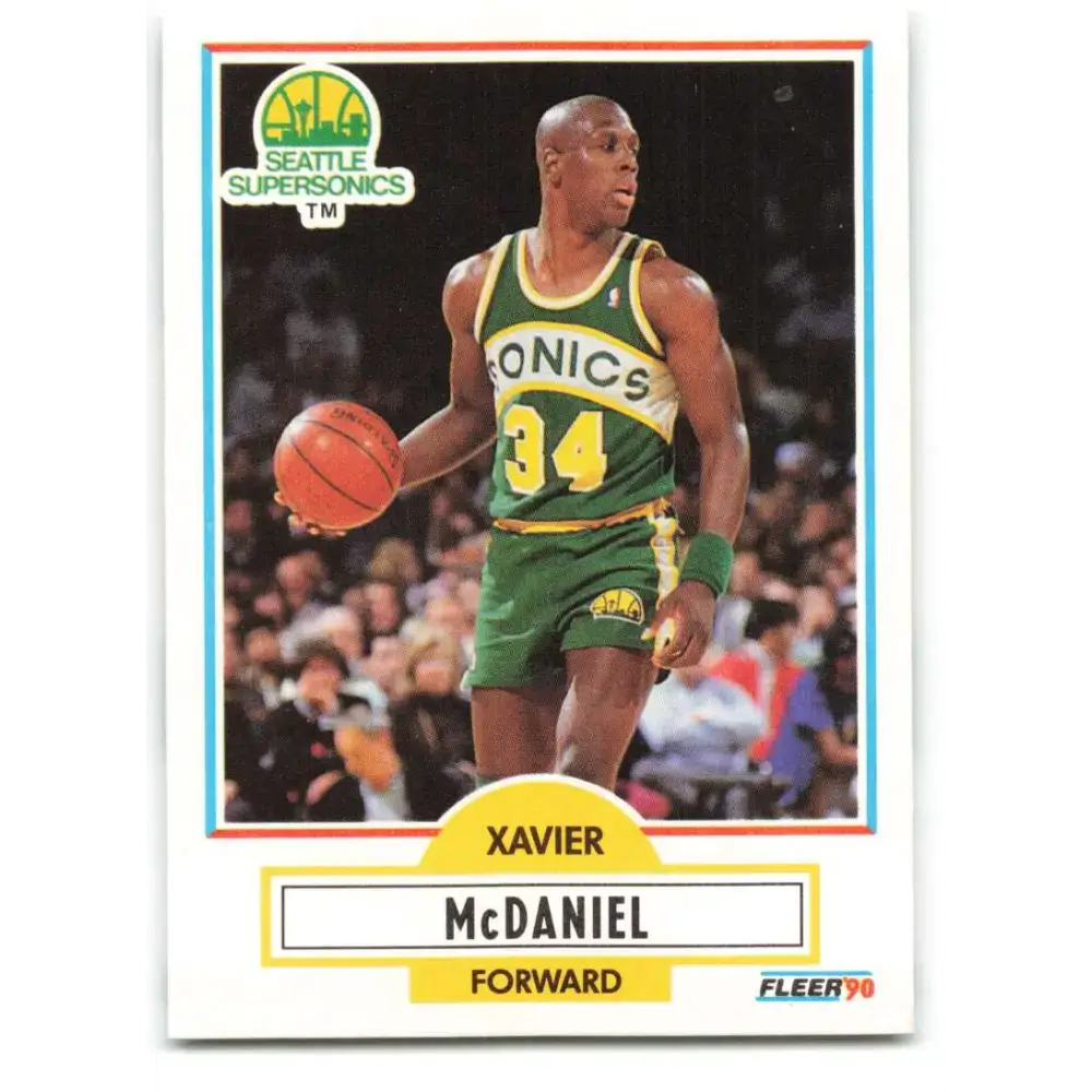 1990-91 Fleer #179 Xavier McDaniel EX Excellent Seattle SuperSonics Basketball Card - Basketball Card Single