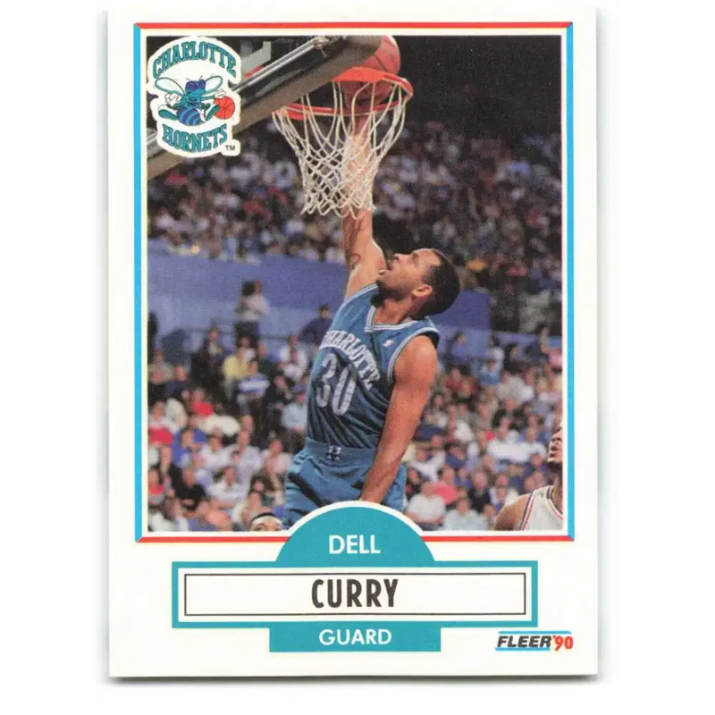 1990-91 Fleer #18 Dell Curry EX Excellent Charlotte Hornets Basketball Card - Basketball Card Single