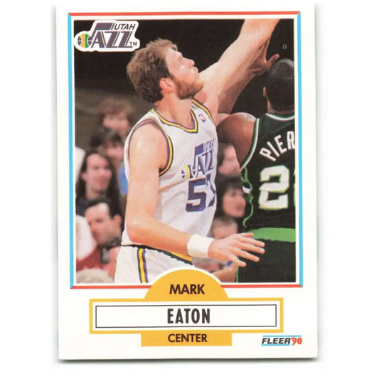 1990-91 Fleer #184 Mark Eaton EX Excellent Utah Jazz Basketball Card