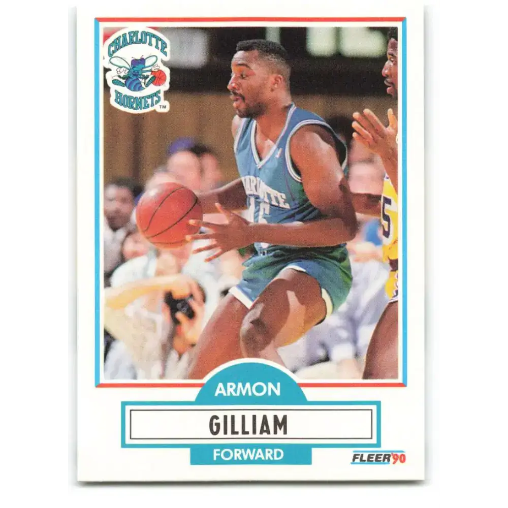 1990-91 Fleer #19 Armon Gilliam EX Excellent Charlotte Hornets Basketball Card - Basketball Card Single