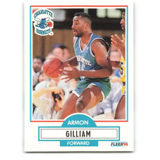 1990-91 Fleer #19 Armon Gilliam EX Excellent Charlotte Hornets Basketball Card
