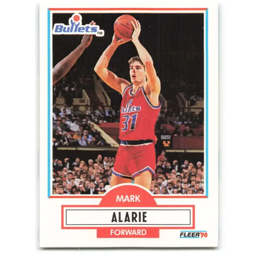 1990-91 Fleer #190 Mark Alarie EX Excellent Washington Bullets Basketball Card - Basketball Card Single