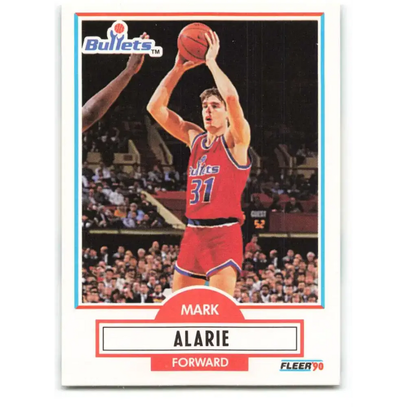1990-91 Fleer #190 Mark Alarie EX Excellent Washington Bullets Basketball Card - Basketball Card Single