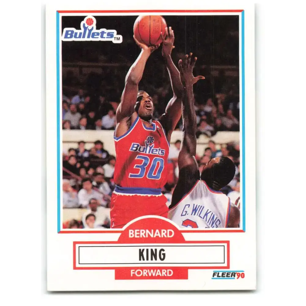 1990-91 Fleer #194 Bernard King EX Excellent Washington Bullets Basketball Card - Basketball Card Single