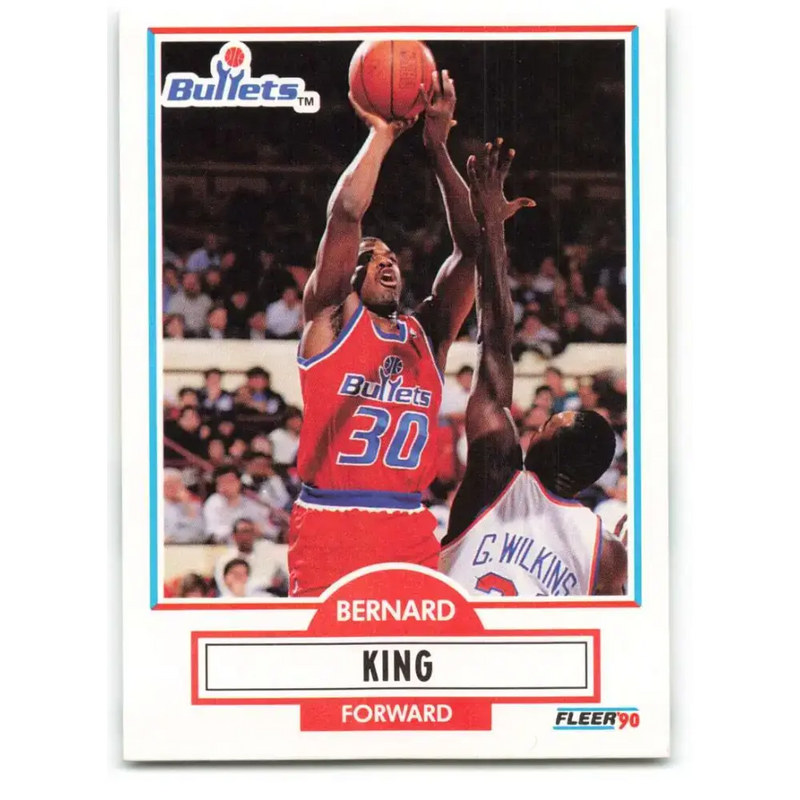 1990-91 Fleer #194 Bernard King EX Excellent Washington Bullets Basketball Card - Basketball Card Single