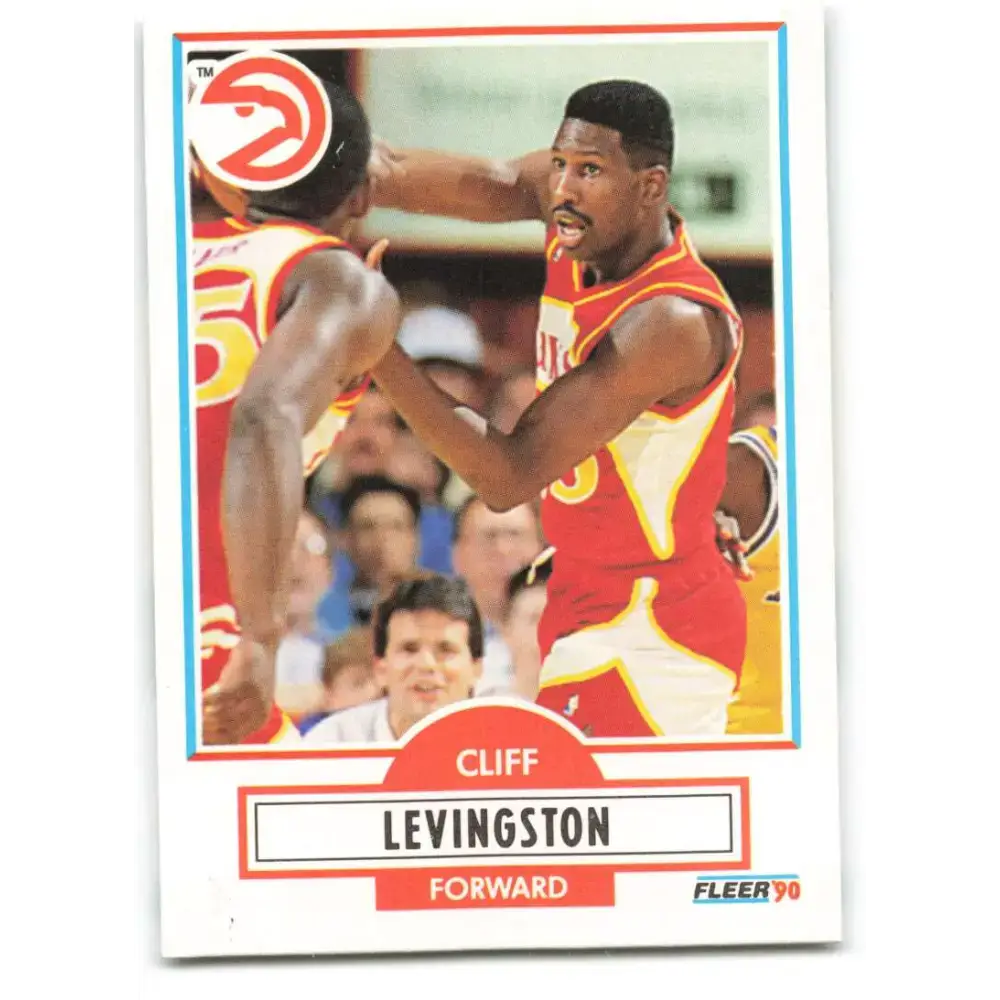 1990-91 Fleer #2 Cliff Levingston EX Excellent Atlanta Hawks Basketball Card - Basketball Card Single