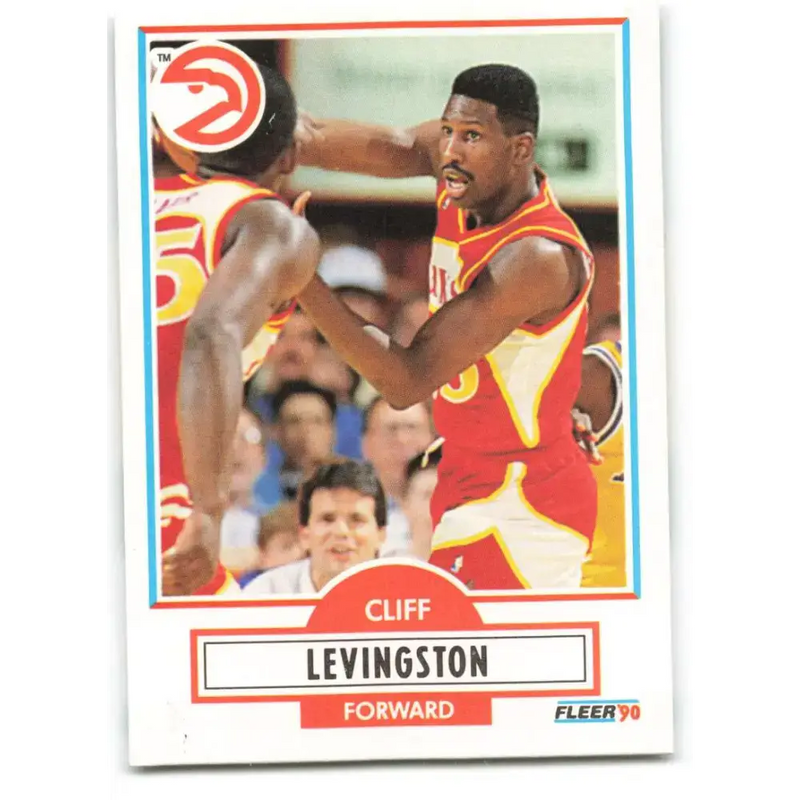 1990-91 Fleer #2 Cliff Levingston EX Excellent Atlanta Hawks Basketball Card - Basketball Card Single