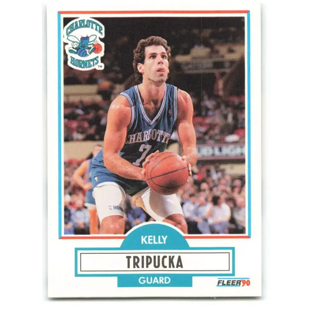 1990-91 Fleer #21 Kelly Tripucka EX Excellent Charlotte Hornets Basketball Card - Basketball Card Single