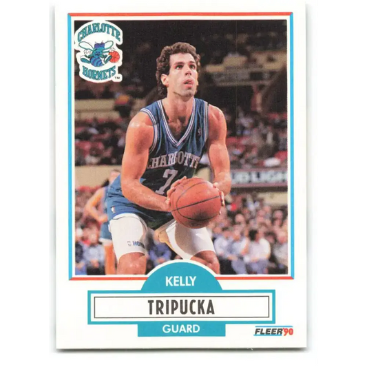 1990-91 Fleer #21 Kelly Tripucka EX Excellent Charlotte Hornets Basketball Card