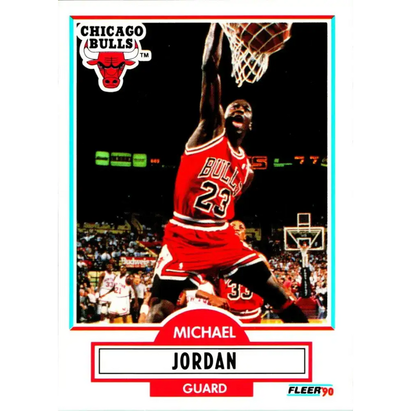 1990-91 Fleer #26 Michael Jordan EX Excellent Chicago Bulls Basketball Card - Basketball Card Single