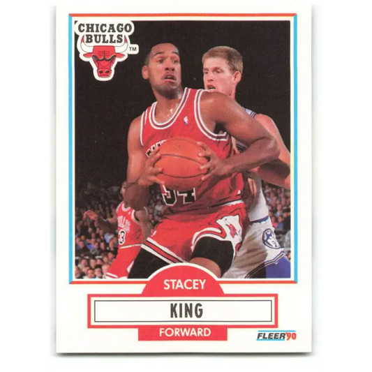 1990-91 Fleer #27 Stacey King EX Excellent RC Rookie Chicago Bulls Basketball Card