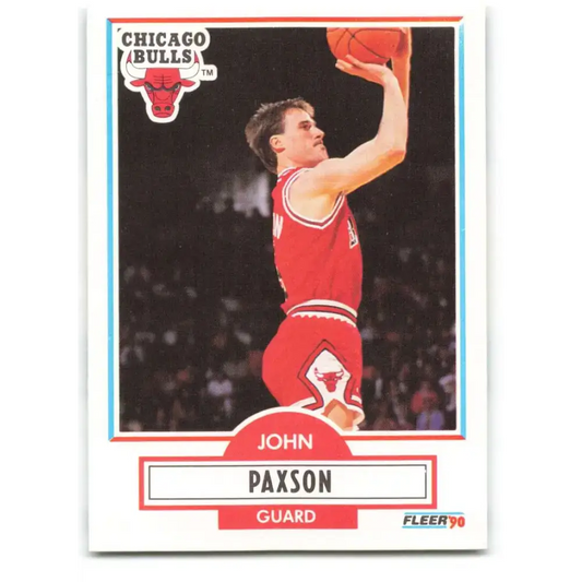 1990-91 Fleer #28 John Paxson EX Excellent Chicago Bulls Basketball Card