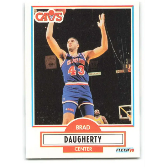 1990-91 Fleer #31 Brad Daugherty EX Excellent Cleveland Cavaliers Basketball Card