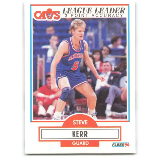 1990-91 Fleer #34 Steve Kerr EX Excellent Cleveland Cavaliers Basketball Card