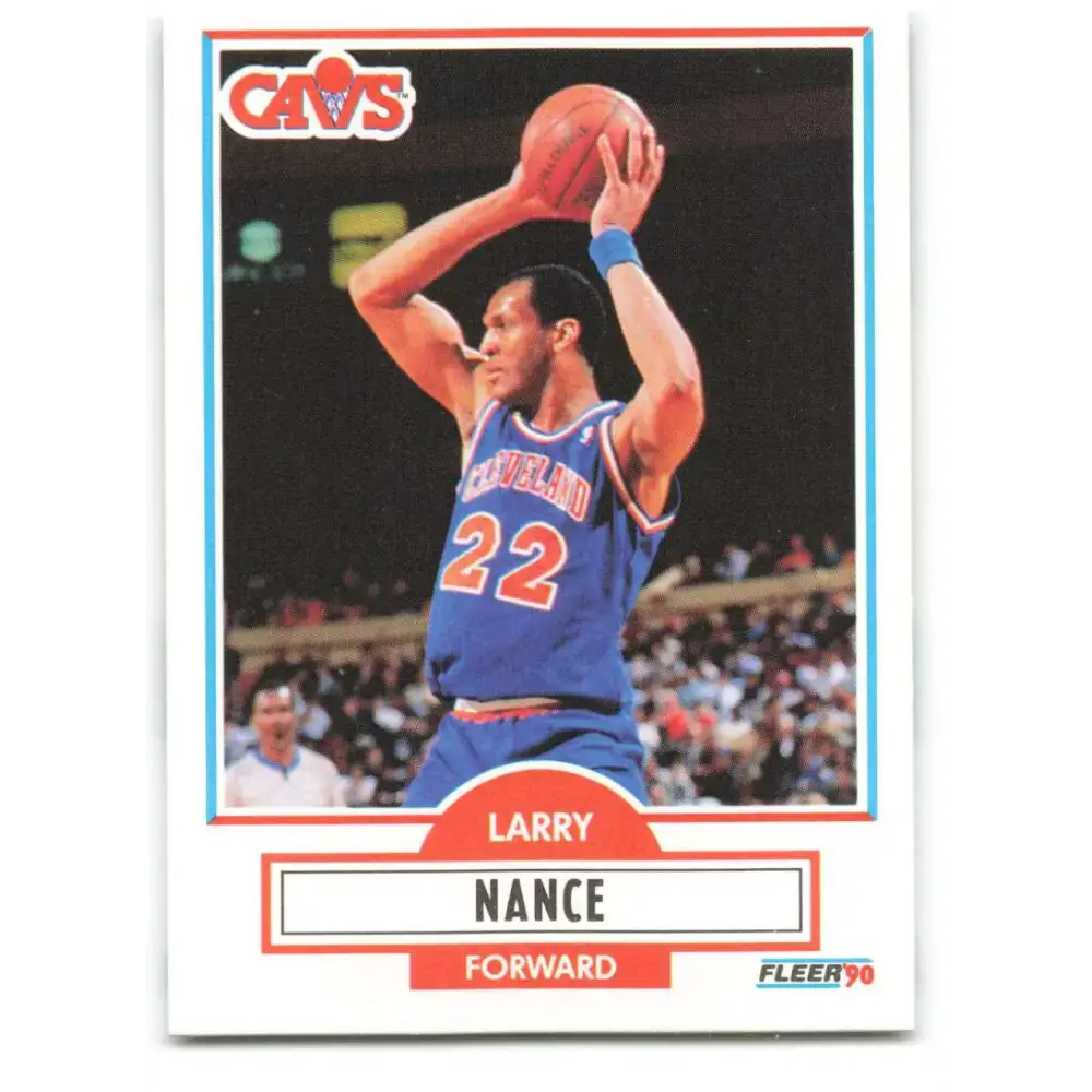 1990-91 Fleer #35 Larry Nance EX Excellent Cleveland Cavaliers Basketball Card - Basketball Card Single