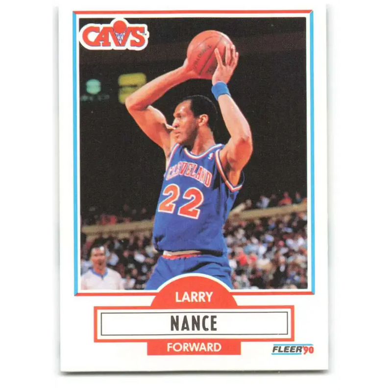 1990-91 Fleer #35 Larry Nance EX Excellent Cleveland Cavaliers Basketball Card - Basketball Card Single