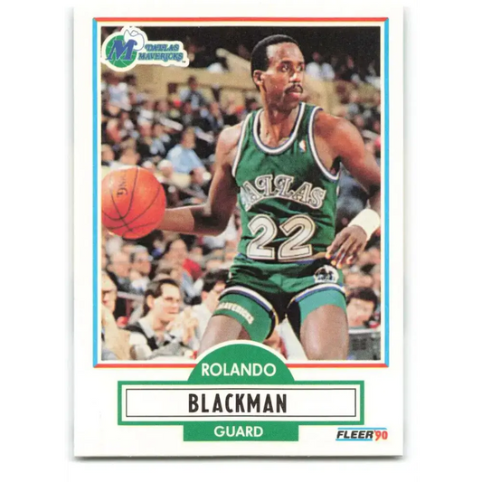 1990-91 Fleer #38 Rolando Blackman EX Excellent Dallas Mavericks Basketball Card