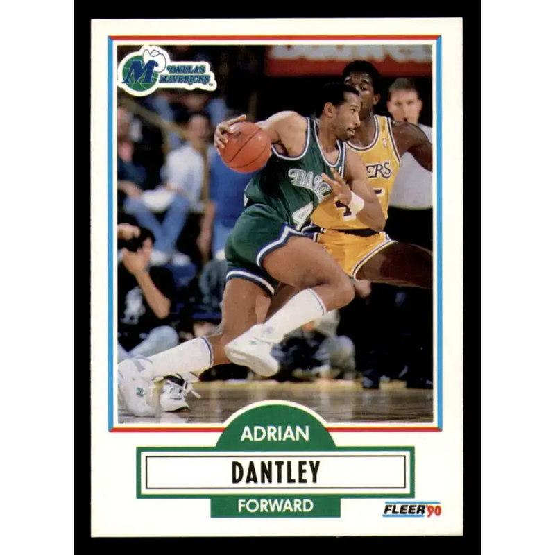 1990-91 Fleer #39 Adrian Dantley EX Excellent Dallas Mavericks Basketball Card - Basketball Card Single