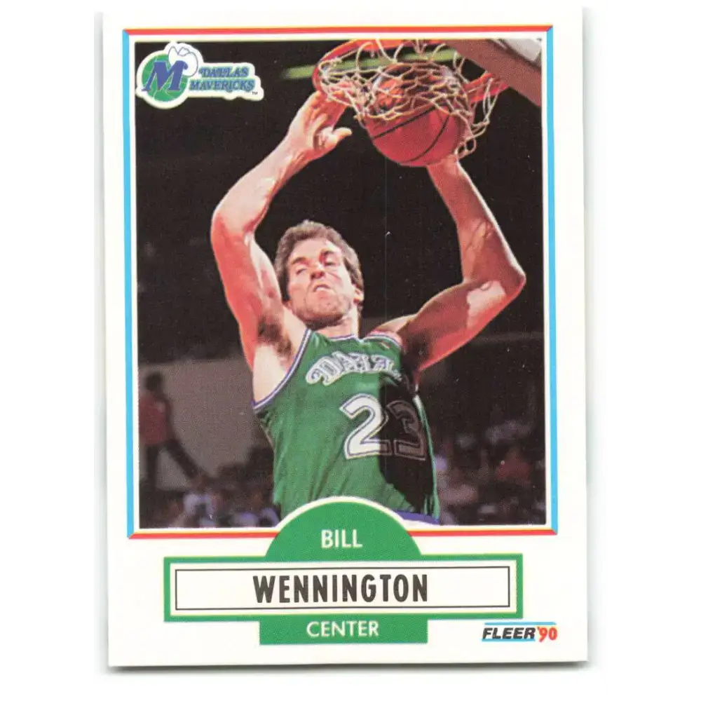 1990-91 Fleer #44 Bill Wennington EX Excellent Dallas Mavericks Basketball Card - Basketball Card Single