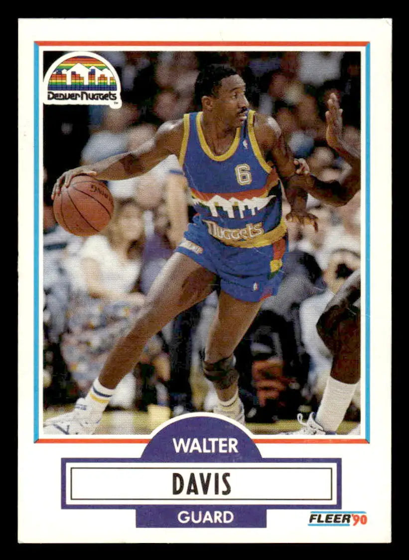 1990-91 Fleer #47 Walter Davis Base Denver Nuggets - Basketball Card Single