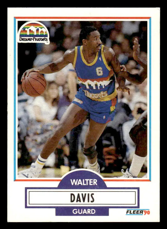 1990-91 Fleer #47 Walter Davis Base Denver Nuggets - Basketball Card Single