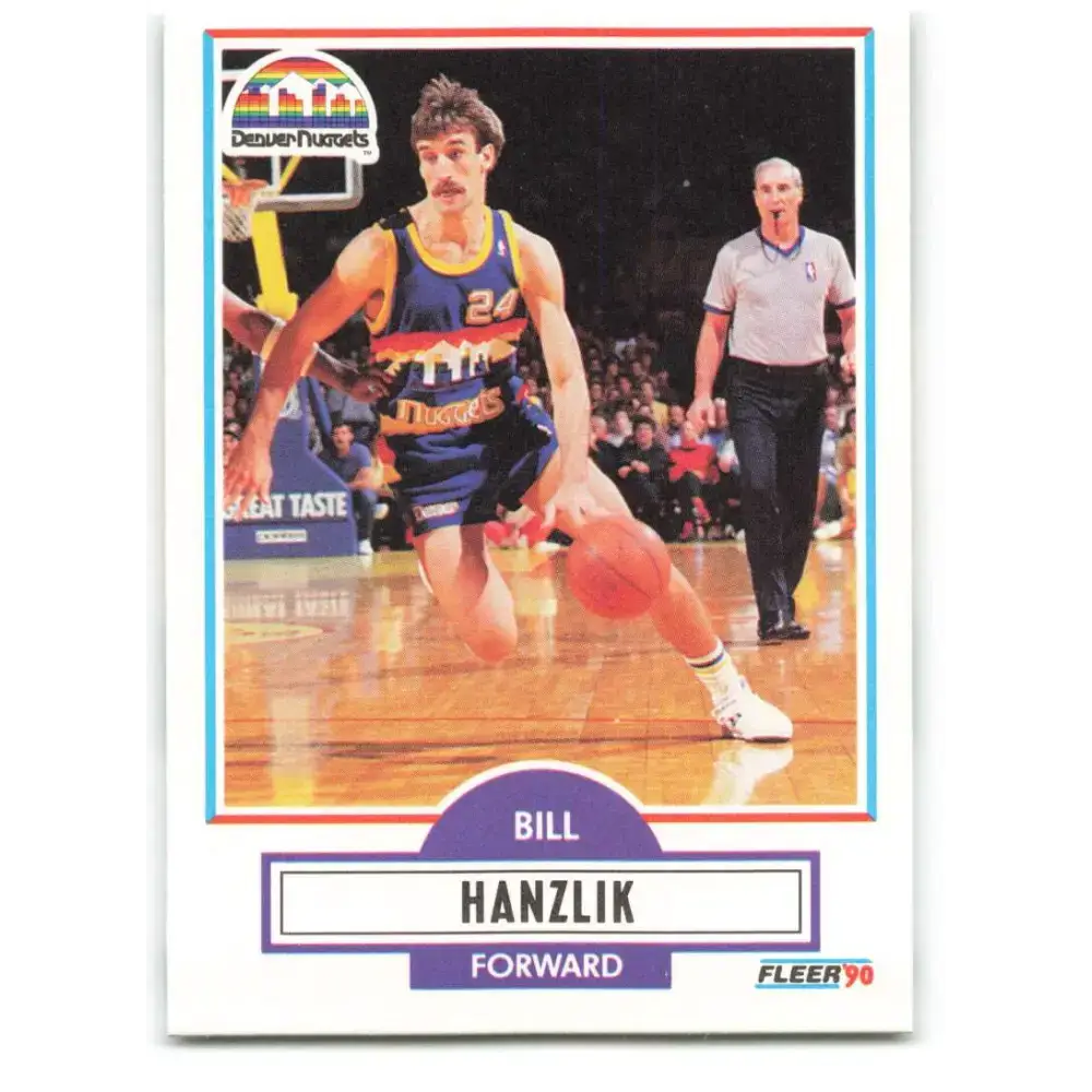 1990-91 Fleer #49 Bill Hanzlik EX Excellent Denver Nuggets Basketball Card - Basketball Card Single