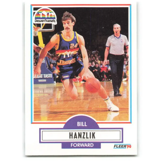1990-91 Fleer #49 Bill Hanzlik EX Excellent Denver Nuggets Basketball Card