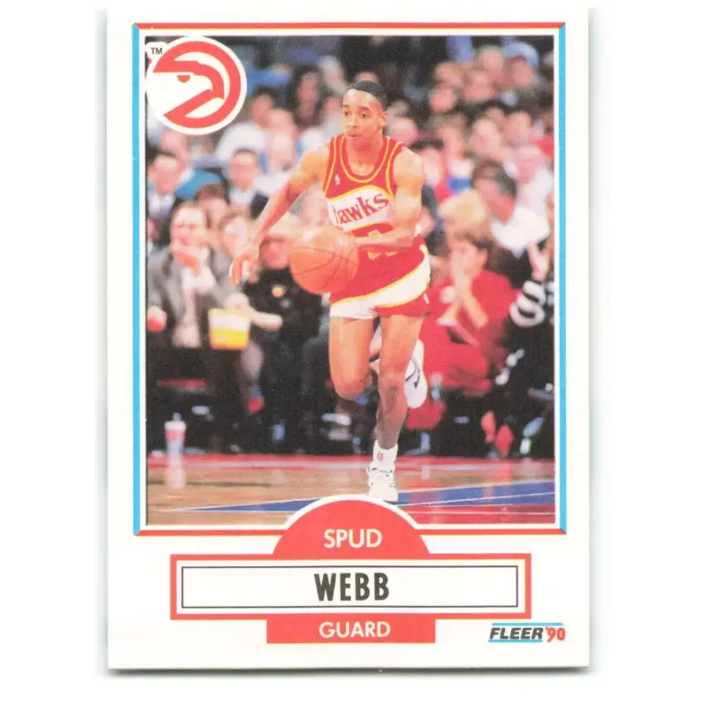 1990-91 Fleer #5 Spud Webb EX Excellent Atlanta Hawks Basketball Card
