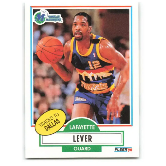 1990-91 Fleer #50 Lafayette Lever EX Excellent Dallas Mavericks Basketball Card