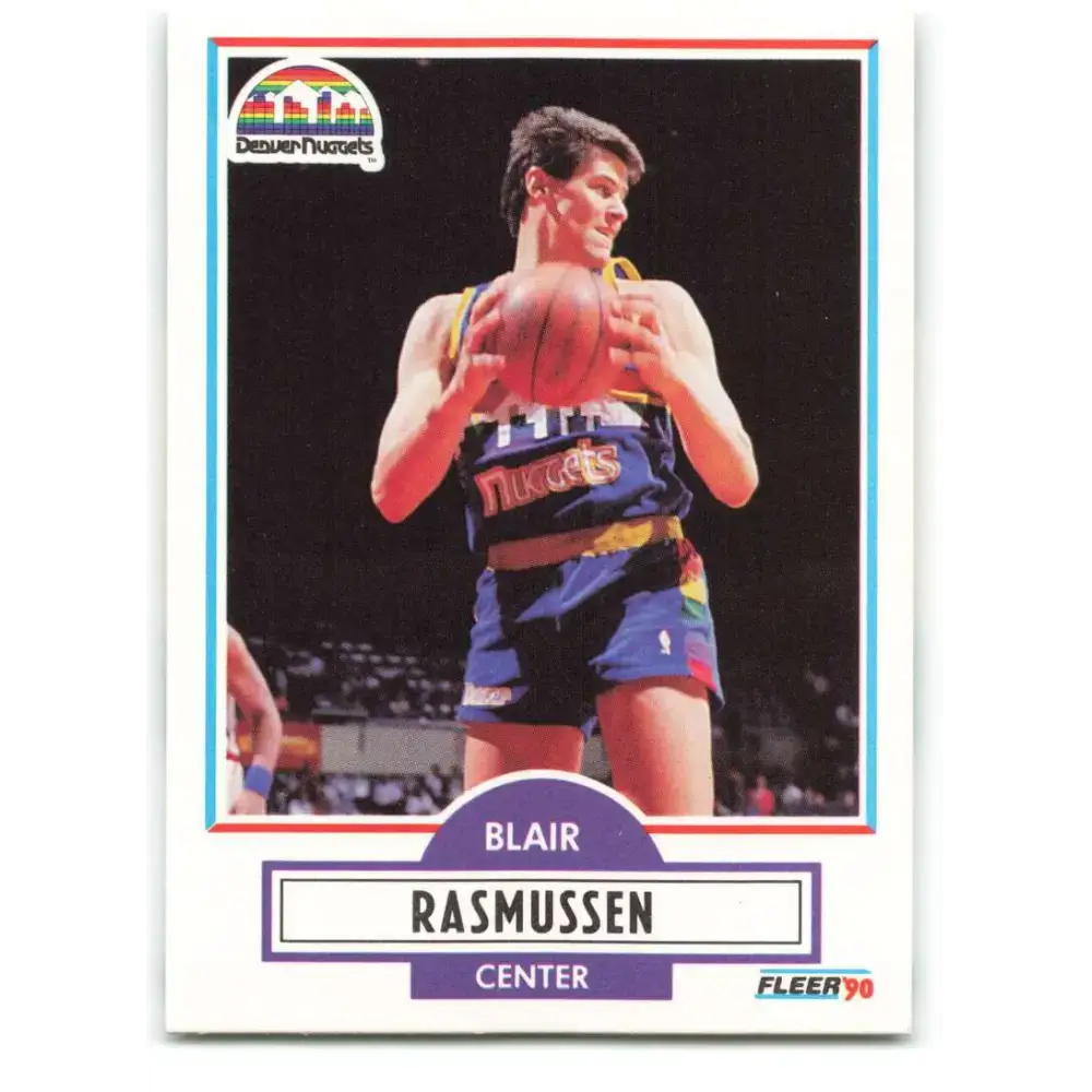 1990-91 Fleer #52 Blair Rasmussen EX Excellent Denver Nuggets Basketball Card - Basketball Card Single