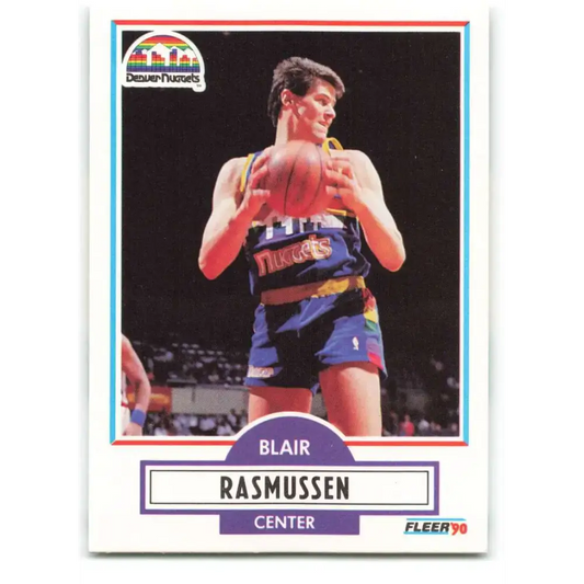 1990-91 Fleer #52 Blair Rasmussen EX Excellent Denver Nuggets Basketball Card