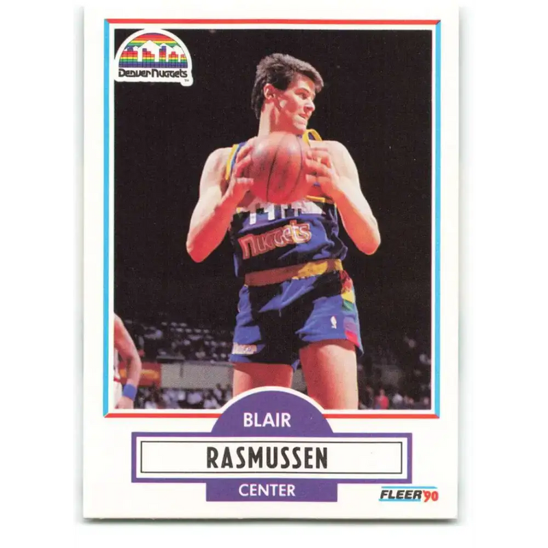 1990-91 Fleer #52 Blair Rasmussen EX Excellent Denver Nuggets Basketball Card - Basketball Card Single