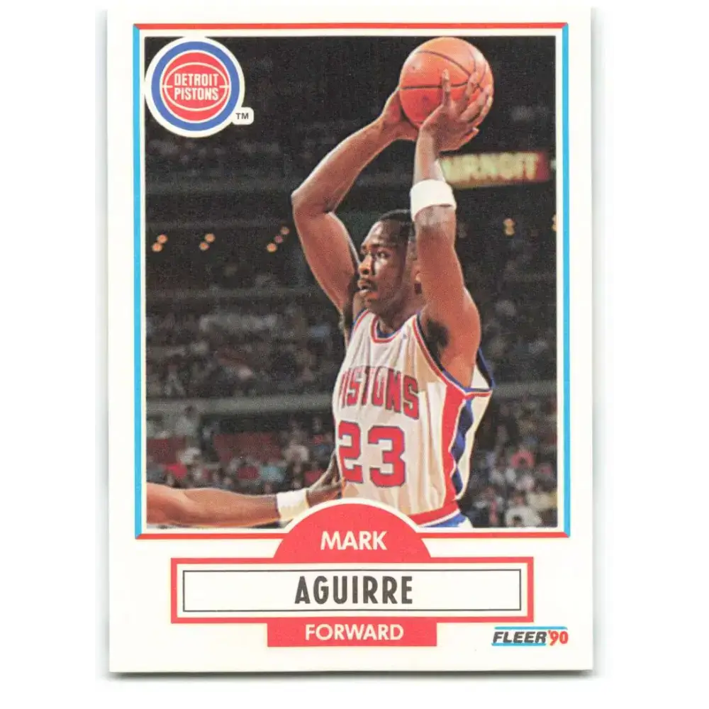 1990-91 Fleer #54 Mark Aguirre EX Excellent Detroit Pistons Basketball Card - Basketball Card Single
