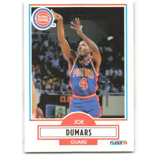 1990-91 Fleer #55 Joe Dumars EX Excellent Detroit Pistons Basketball Card