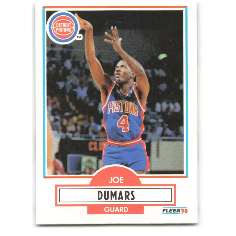 1990-91 Fleer #55 Joe Dumars EX Excellent Detroit Pistons Basketball Card - Basketball Card Single