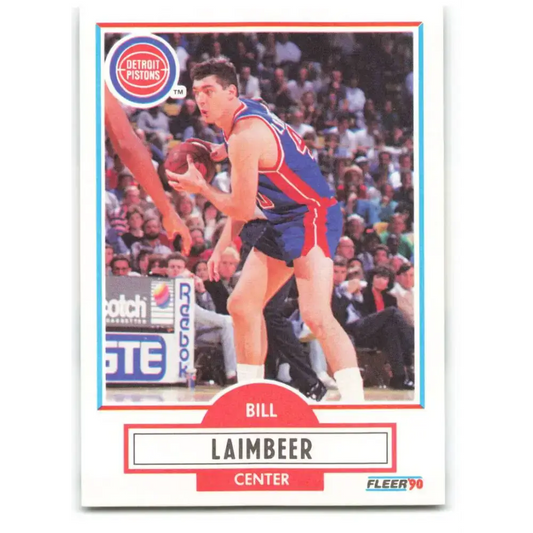 1990-91 Fleer #58 Bill Laimbeer EX Excellent Detroit Pistons Basketball Card