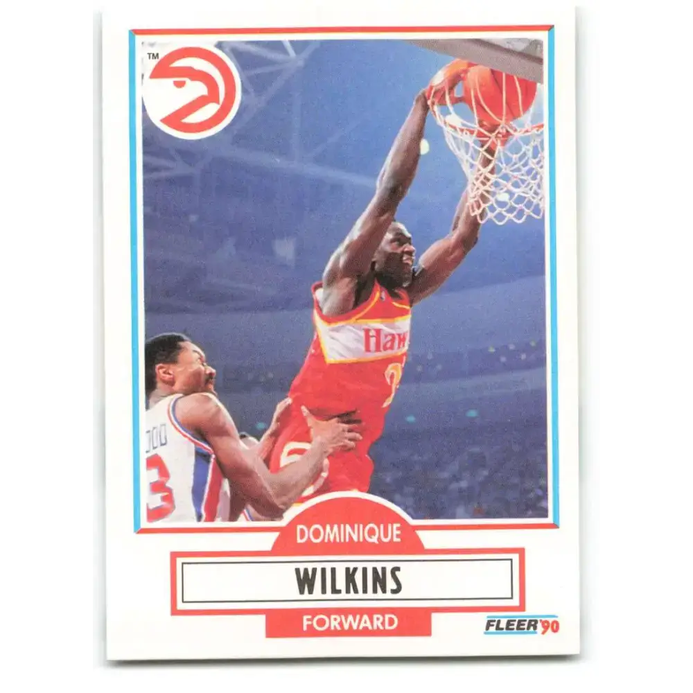 1990-91 Fleer #6 Dominique Wilkins EX Excellent Atlanta Hawks Basketball Card - Basketball Card Single