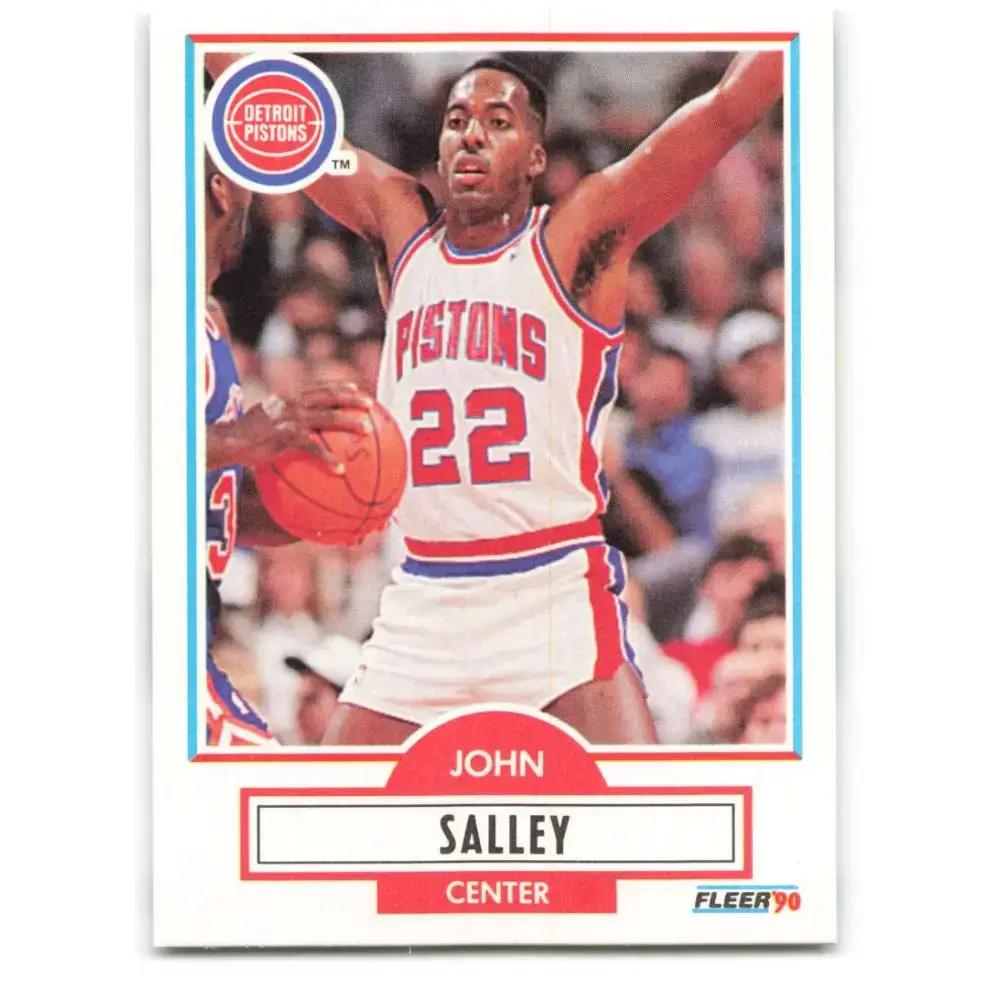 1990-91 Fleer #60 John Salley EX Excellent Detroit Pistons Basketball Card - Basketball Card Single