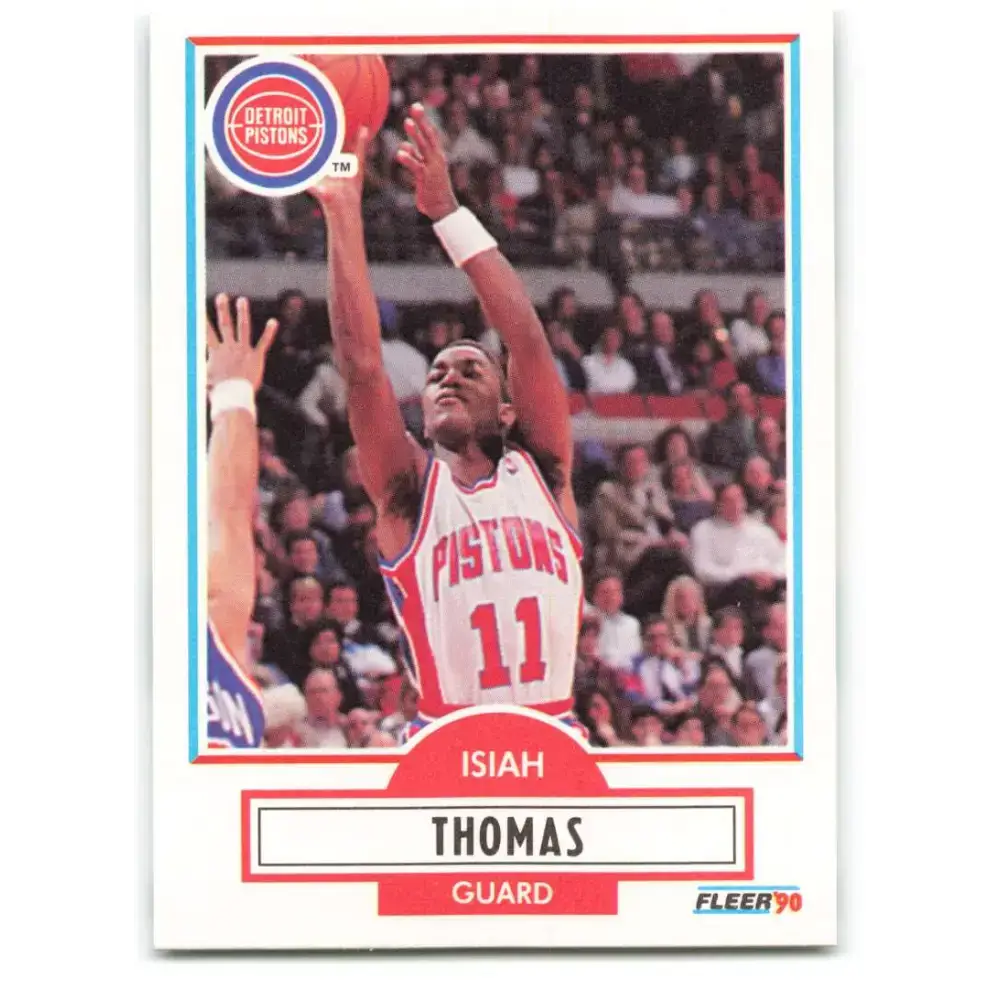 1990-91 Fleer #61 Isiah Thomas EX Excellent Detroit Pistons Basketball Card - Basketball Card Single