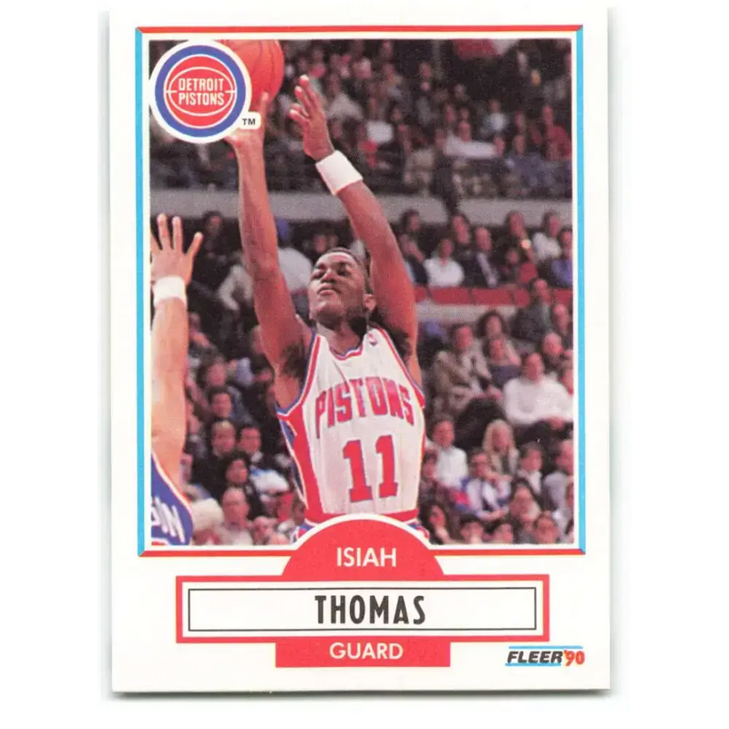 1990-91 Fleer #61 Isiah Thomas EX Excellent Detroit Pistons Basketball Card - Basketball Card Single