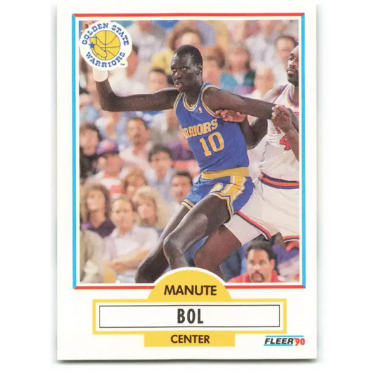 1990-91 Fleer #62 Manute Bol EX Excellent Golden State Warriors Basketball Card