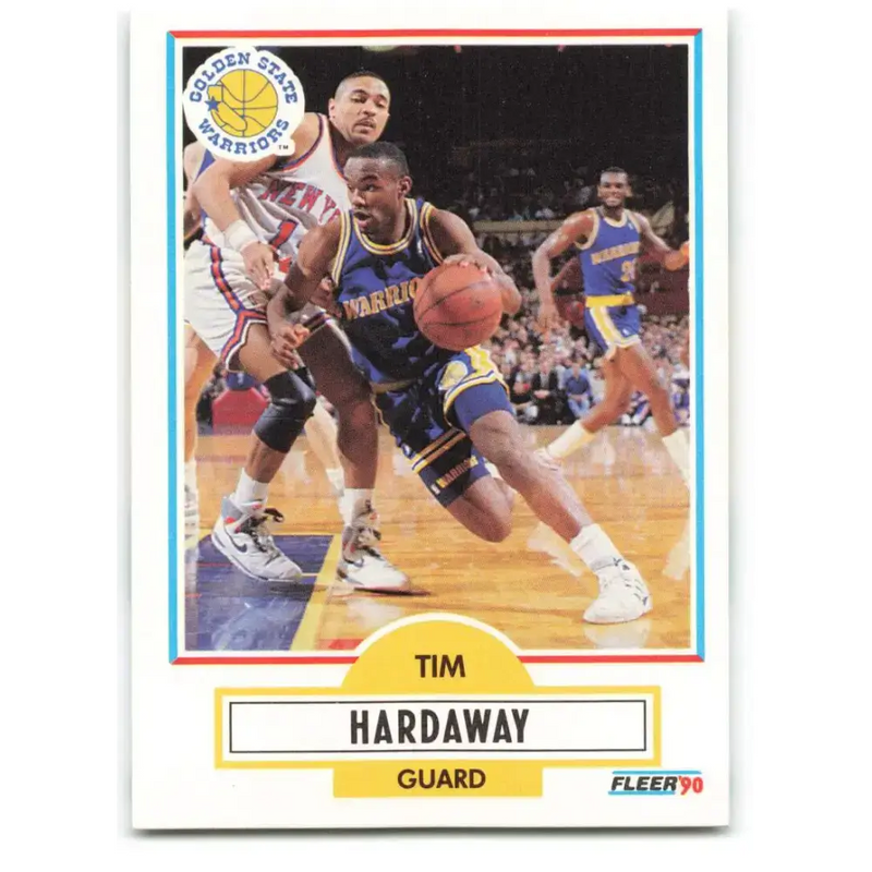 1990-91 Fleer #63 Tim Hardaway EX Excellent RC Rookie Golden State Warriors Basketball Card - Basketball Card Single