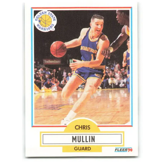 1990-91 Fleer #66 Chris Mullin EX Excellent Golden State Warriors Basketball Card